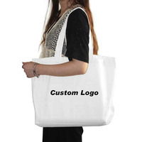 Offre Spéciale Sac fourre-tout en toile de coton de créateur réutilisable écologique avec logo personnalisé imprimé