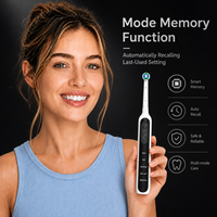 Brosse à dents électrique rotative R100, 5 modes, charge de type C, étanche IPX7, étui de voyage, 4 têtes pour adultes, soins bucco-dentaires
