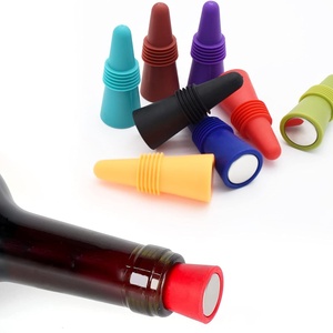 Bouchon de bouteille de vin en silicone souple avec fermeture supérieure à prise en main pour conserver le vin frais, lot de 8 - Product Image 2