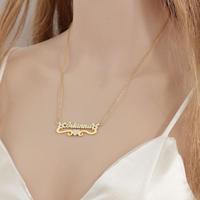 Collier personnalisé Gaovo pour femmes, plaqué or 18 carats, acier inoxydable 316L, pendentif lettre en strass, bijoux tendance, cadeau