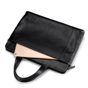 Bolso de piel auténtica para ordenador portátil para hombre, bolso de hombro para oficina, maletín de cuero, a la moda, 2020 - Product Image 2