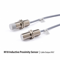 Sensor Proximitas Induktif M18, Pemasangan Rata & Tidak Rata, Casing Standar & Kompak, Kabel PVC Tahan Minyak 2m, Sakelar Induktif