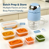 Mini-hachoir électrique portable pour aliments pour bébés, 8 lames aiguisées, mixeur domestique pour bébés, facile à nettoyer, machine de préparation des aliments pour nourrissons