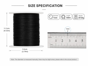 Corda UHMWPE 0,5mm 0,8mm 1mm, <span class=keywords><strong>Filo</strong></span> per Riparazioni Durevoli, Corde Dyneema per Teloni Pesanti, Sacchi e Teli - Product Image 2