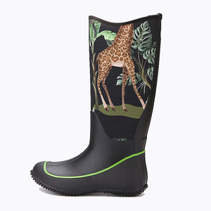 Bottes d'extérieur en caoutchouc pour femme, imperméable, hauteur des genoux, intérieur néoprène, adapté pour la pêche, la chasse, l'équitation, modèle - Product Image 6