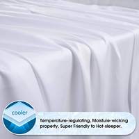 Parure de draps Queen Size en fibre de bambou 100% viscose, 4 pièces, rafraîchissante pour les personnes ayant chaud la nuit - Meilleures ventes
