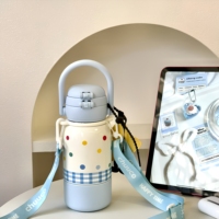 Schattig design 316 roestvrijstalen dubbelwandige geïsoleerde beker met lekvrij deksel, milieuvriendelijk, draagbaar, 6-12 uur thermische isolatie