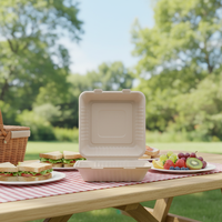 Fabrication de vaisselle jetable en bagasse à clapet de 9 pouces