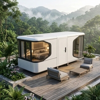 Maison capsule modulaire préfabriquée pour les projets de villégiature, de glamping, d'Airbnb et d'accueil en plein air