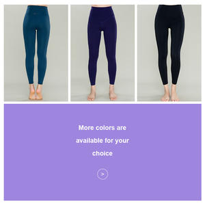 कस्टम लोगो ठोस उच्च कमर वाले योग लेगिंग को स्क्रैच बट खेल प्रशिक्षण जिम योग पैंट महिला स्लिम पैंट - Product Image 4