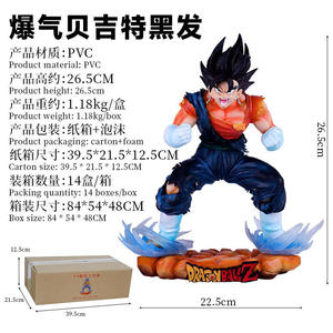 Figurine de collection Vegito Super Saiyan Blue en pose de combat avec tenue endommagée, statue en PVC d'anime, décoration de bureau pour les fans - Product Image 4