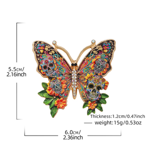 Spille a <span class=keywords><strong>Farfalla</strong></span> per Halloween all'Ingrosso per Donna e Unisex, 2 Colori, con Strass, a Forma di Insetto, per Feste e Ufficio, Regali - Product Image 4