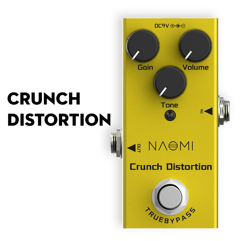 NAOMI Crunch Distortion Pedal - Compact GUITAR Effects