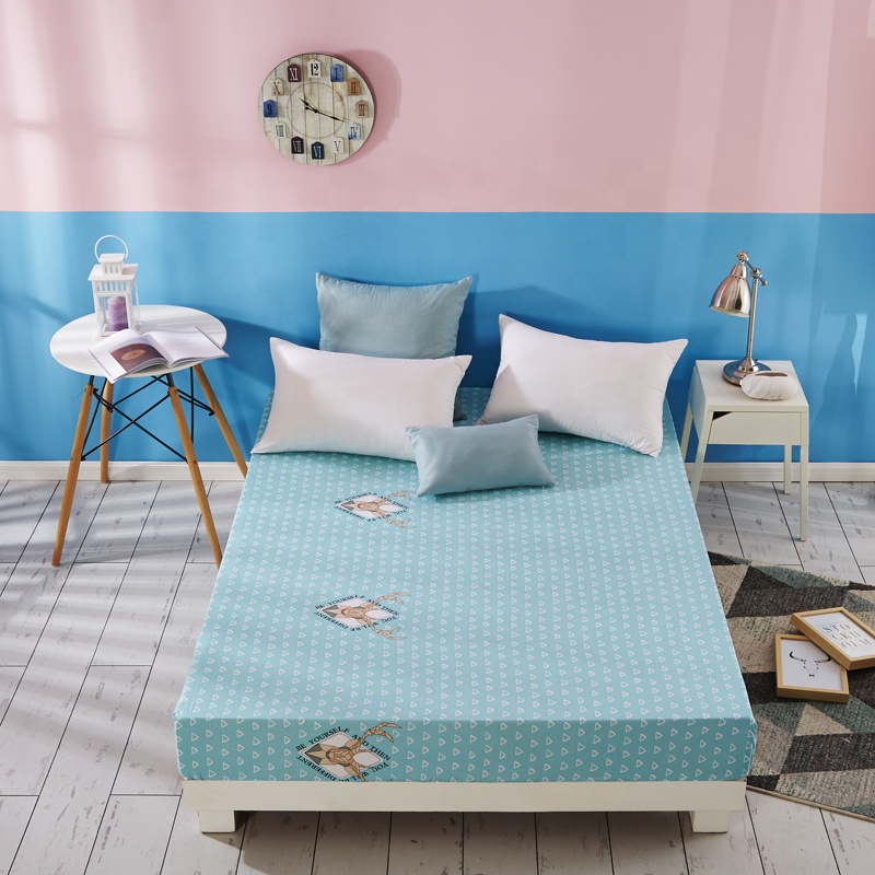 Дешевые 100% хлопок эластичное однотонное кровать, простыня