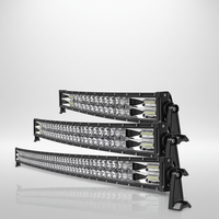 Barre lumineuse LED incurvée universelle 12V/24V, 22-52 pouces, combiné spot et flood, éclairage tout-terrain pour camion, SUV, VTT, UTV, 4x4