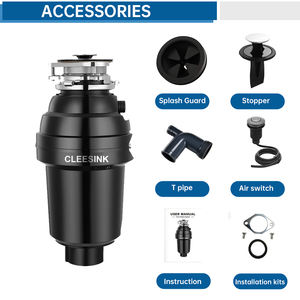 Triturador de basura eléctrico de acero inoxidable con alimentación continua para el hogar, trituradora marina de huesos con interruptor de aire para residuos de alimentos y huesos - Product Image 2