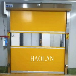<span class=keywords><strong>Porte</strong></span> de garage industrielle automatique coulissante rapide en acier inoxydable HAOLAN HLC-100, enrouleur électrique en PVC, antivol, étanche - Product Image 3