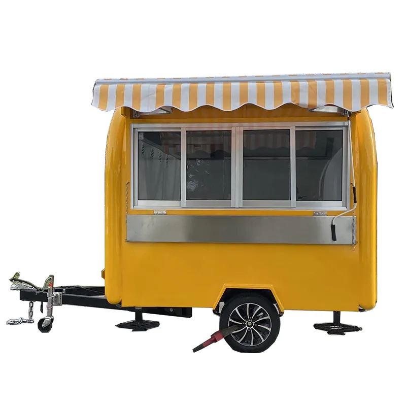 Oranje Vorm Fruit Verkoopwagen Fast Food Truck Watermeloen & Oranje Vorm Mobiele Food Truck