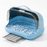 Boîte de rangement pour biberons avec couvercle, séchoir à biberons portable, plateau de drainage, organisateur de couverts pour la cuisine