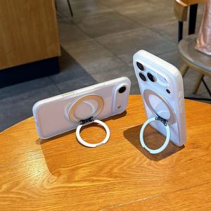 Coque de Téléphone Magnétique Antichoc avec Support Béquille Rotatif à 360° et Transparence Cristalline pour iPhone 17 16 15 14 Pro Max - Product Image 5