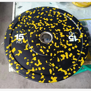 Hot Sale <strong>Weight</strong> Poly Powerlifting Camouflage Bumper <strong>Weight</strong> Plate 10kg NR+SBR Colourful <strong>Barbell</strong> for Gym Fitness - Product Image 5