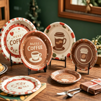 Assiettes en papier jetables blanches de qualité alimentaire pour desserts et dîners, 6 pouces, 8 pouces, 10 pouces, pour fêtes et pâtisseries