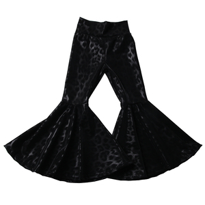 Nuovi <span class=keywords><strong>Pantaloni</strong></span> a Zampa d'Elefante <span class=keywords><strong>in</strong></span> <span class=keywords><strong>Pelle</strong></span> PU per Bambine, Abbigliamento alla Moda per Neonati, <span class=keywords><strong>Pantaloni</strong></span> Elasticizzati per Bambini - Product Image 3