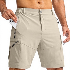 Shorts cargo pour hommes avec poches zippées, séchage rapide, légers, pour la randonnée en plein air, les voyages, les shorts utilitaires, vente en gros OEM - Product Image 1