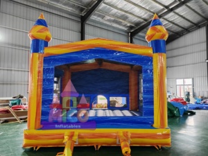 Castillo Arcoíris, Casa Inflable de Cumpleaños con Globos y Diseño de Pastel para Alquiler en Fiestas Infantiles - Product Image 5