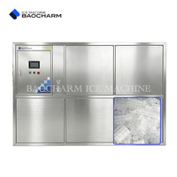 Machine à glaçons industrielle entièrement automatique BAOCHARM 5 tonnes/jour, refroidie par eau, avec chambre froide pour fruits de mer