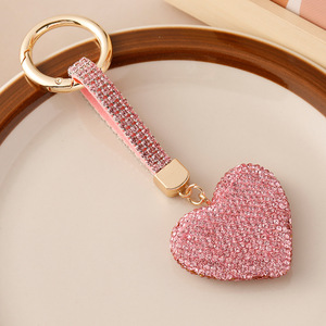 Nuovo Design Scintillante Ciondolo a Forma di Cuore con Cristalli e Diamanti, Portachiavi con Strass Colorati a Forma di Cuore - Product Image 4