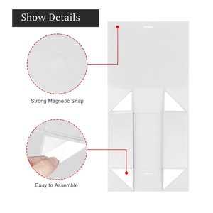 Customized Logo Luxury Foldable Style <b>Magnetic</b> <b>Gift</b> <b>Box</b> With Customized Makeup Ribbon - Product Image 3