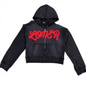 Sudadera Casual de Algodón 100% con Bordado Desgastado por el Sol, Estilo Urbano, Logotipo Personalizado, Resistente al Viento, Ecológica, Venta al Por Mayor - Product Image 1