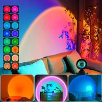 Veilleuse LED à Projection Coucher de Soleil RGB 16 Couleurs avec Télécommande
