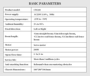 Barrière de parking intelligente extérieure HCW, barrière automatique <span class=keywords><strong>électronique</strong></span> à vitesse réglable, barrière à flèche en acier, moteur 24V DC - Product Image 3