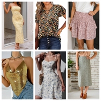 Nouvelle vente de liquidation de vêtements, hauts décontractés, robes, t-shirts, shorts, vêtements pour femmes, lot de vêtements mixtes, vêtements mixtes bon marché pour femmes