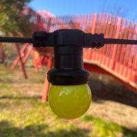 Guirlande 2*1.5mm2 B22 Ceinture Lumineuse Câble Plat en Caoutchouc Éclairage de Vacances IP65 Chaîne Extérieure Guirlande Lumineuse