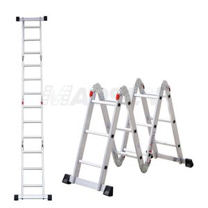 Escalera de aluminio plegable portátil de extensión multiusos más larga para el hogar - Product Image 1