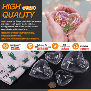 <b>Heart</b> <b>Shaped</b> Transparent Plastic Storage <b>Box</b> For Candy And Gifts Hook Type Injection Molding Acrylic Container Decorative <b>Box</b> - Product Image 3
