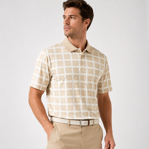 Polo de Manga Corta para Hombre, Diseño a Cuadros, Premium, Casual, para Golf, con Logotipo Personalizado, Marca Privada, Fabricante OEM ODM - Product Image 2