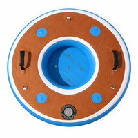 Plateforme flottante gonflable portable en Drop Stitch pour piscine, lac, yacht, fête, avec glacière et porte-gobelets – Vente en gros