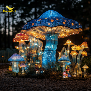 Faroles de Seda Impermeables con Certificación CE Personalizados con Luces LED para Decoraciones del Festival Diwali y Acción de Gracias - Marca Ocean Art - Product Image 2