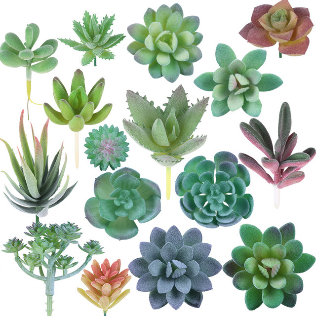 High Quality Mini Assorted Artificial Succulents Plants for Home Decor Indoor Artificial Aloe Vera Plant