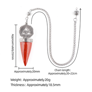 Pendolo in Cristallo di Ametista e Occhio di Tigre per Meditazione e Divinazione, Energizzante e Curativo - Product Image 3