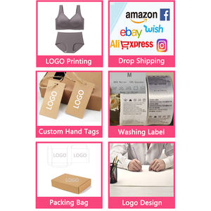 Conjunto <span class=keywords><strong>de</strong></span> sujetador y bragas sin costuras con rayas <span class=keywords><strong>de</strong></span> gel y adhesivo, tallas grandes M, L, XL, XXL, 3XL, 4XL, 5XL, para <span class=keywords><strong>mujer</strong></span>, ropa interior acolchada ajustable, traje <span class=keywords><strong>de</strong></span> dos piezas - Product Image 6