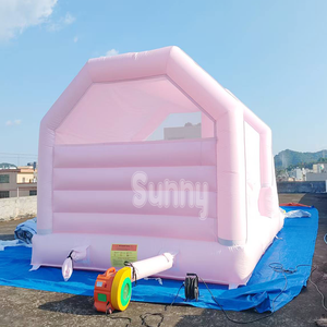 Château gonflable commercial blanc et <span class=keywords><strong>rose</strong></span> pour enfants, idéal pour les mariages - Product Image 5