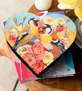 COOLEVE personnalisé grande capacité bricolage boîte de rangement à la main en bois résine artisanat avec conception de fleurs accepté en usine diamant peinture - Product Image 2