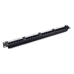 비차폐형 24포트 Cat6 RJ45 네트워크 패치 패널 1U 19인치 이더넷 분배 프레임 - Product Image 1