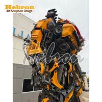 Dış Mekan Peyzaj Metal Sanatı Optimus Prime Heykeli Demir Robot Ion Transformers Heykeli Megatron Transformer Robot Heykeli
