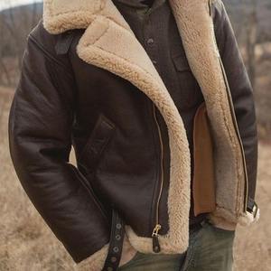 Colección de <span class=keywords><strong>invierno</strong></span> <span class=keywords><strong>Chaqueta</strong></span> de piel de oveja gruesa todo en uno para hombre Exportación larga al por mayor para <span class=keywords><strong>Amazon</strong></span> Independent Station - Product Image 2